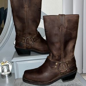 Harley Davidson square toe boot women’s size 7, leather brown